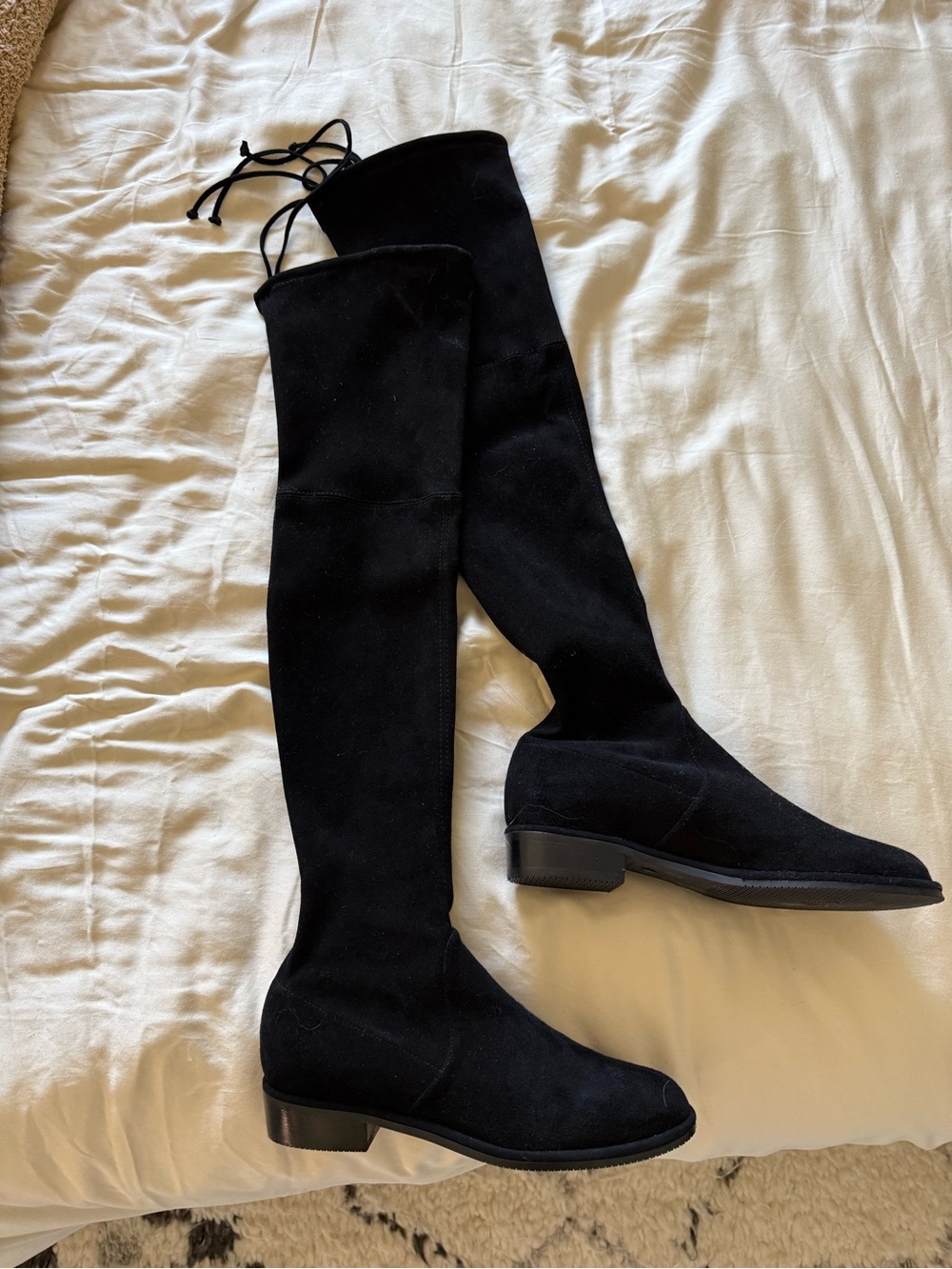 Stuart Weitzman Women's Black Over-the-Knee Suede Boots